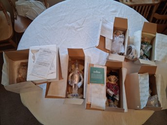 Wizard Of Oz Collectors Choice: Complete 6-Piece Porcelain Miniature Doll Set 'AD DOLLS BOX'