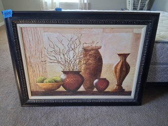 Large Mediterranean-Style Still Life Framed Wall Art