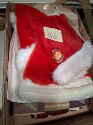 #166 VTG Christmas Decor Lot TubaChristmas Hat Santa Stockings Table Runners Crackers Tapestry Napkins Holiday