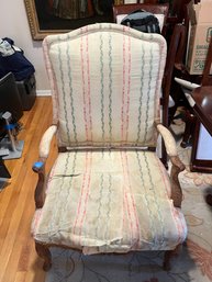 French Provincial Louis XV Style Fauteuil Armchair