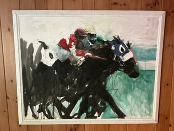 Abstract Expressionist Painting 'Horse Race'