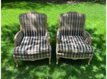 Pair Of Ethan Allen Vintage French-style Bergere Chair