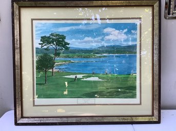 Art - 'View Of The 18th Green At Pebble Beach'