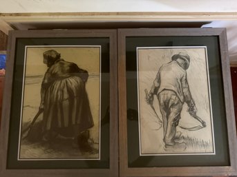 Art -B & W Sketches Of Man And Women