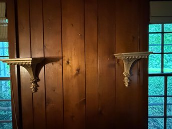 Vintage 1960's Gold Wall Shelves