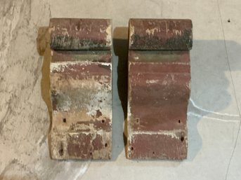 Pair Of Antique Wooden Corbels