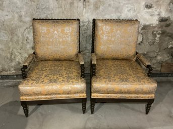 Set Of 2 Ethan Allen Robbin Armchairs