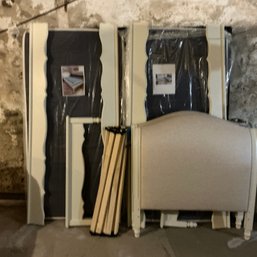 Pair Of Legacy Classic Twin Beds & Mirrored Armoire