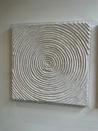 Wall Art With Textured Circular Design In Lucite