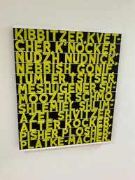 Conceptual Artwork Titled The Joys Of Yiddish