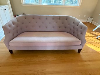 Crate & Barrel Lavender Curved Sofa
