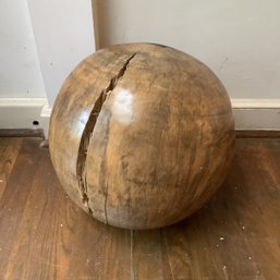 Hand Carved Wooden Organic Ball