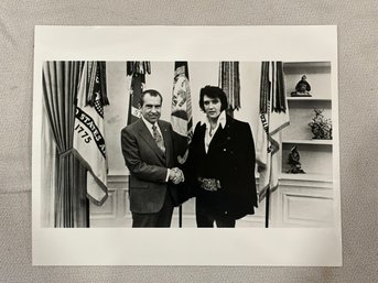 Framed Picture Richard Nixon And Elvis Presley Dec 21, 1970 Oval Office