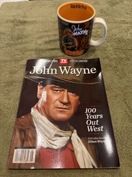 John Wayne Memorabilia Lot: 2013 TV Guide Special Edition Magazine & 2003 Vandor Ceramic Hondo Mug