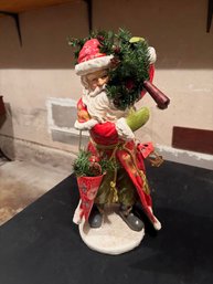 Vintage Florentine Art Studio Santa Claus Figurine 1987 Old World Father Christmas 18'