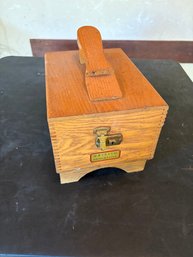 Mid-Century Griffin Shinemaster Wood Shoeshine Kit Storage Box Box-Jointed