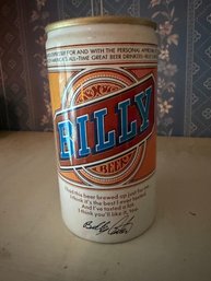 Vintage 1970s Billy Beer Can - Unopened & Full Collector's Item