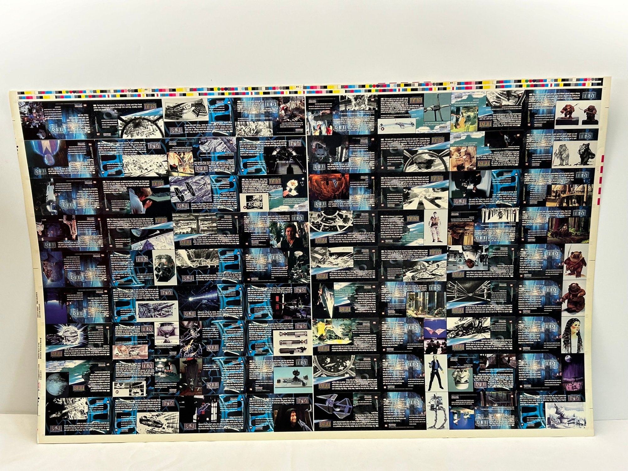 1997 Star Wars Trilogy Large Uncut Trading Card Sheet 2760