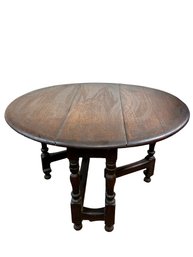 Vintage 1950's Scandinavian Clapboard Table 36' Round