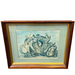 Jewish Folk Musicians Artwork Framed Print