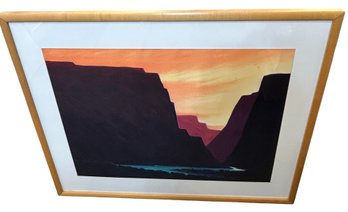 Mountain River Valley Landscape By Terry Samples