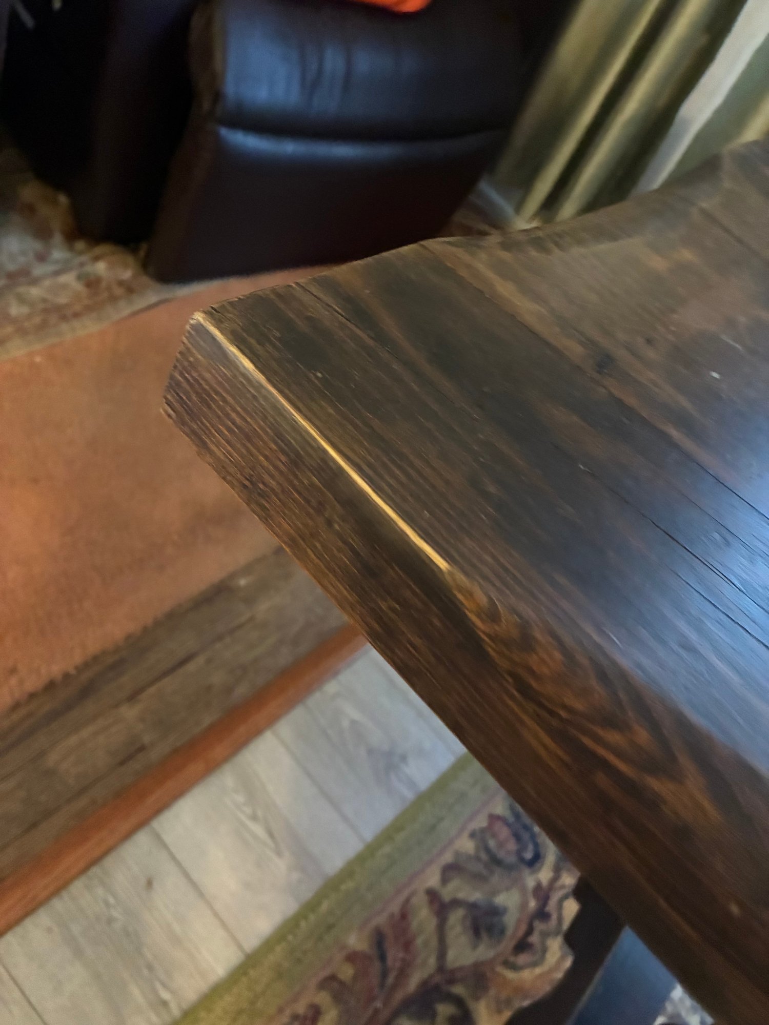 Vintage Spanish Style Solid Wood Trestle Dining Table With Ornate ...