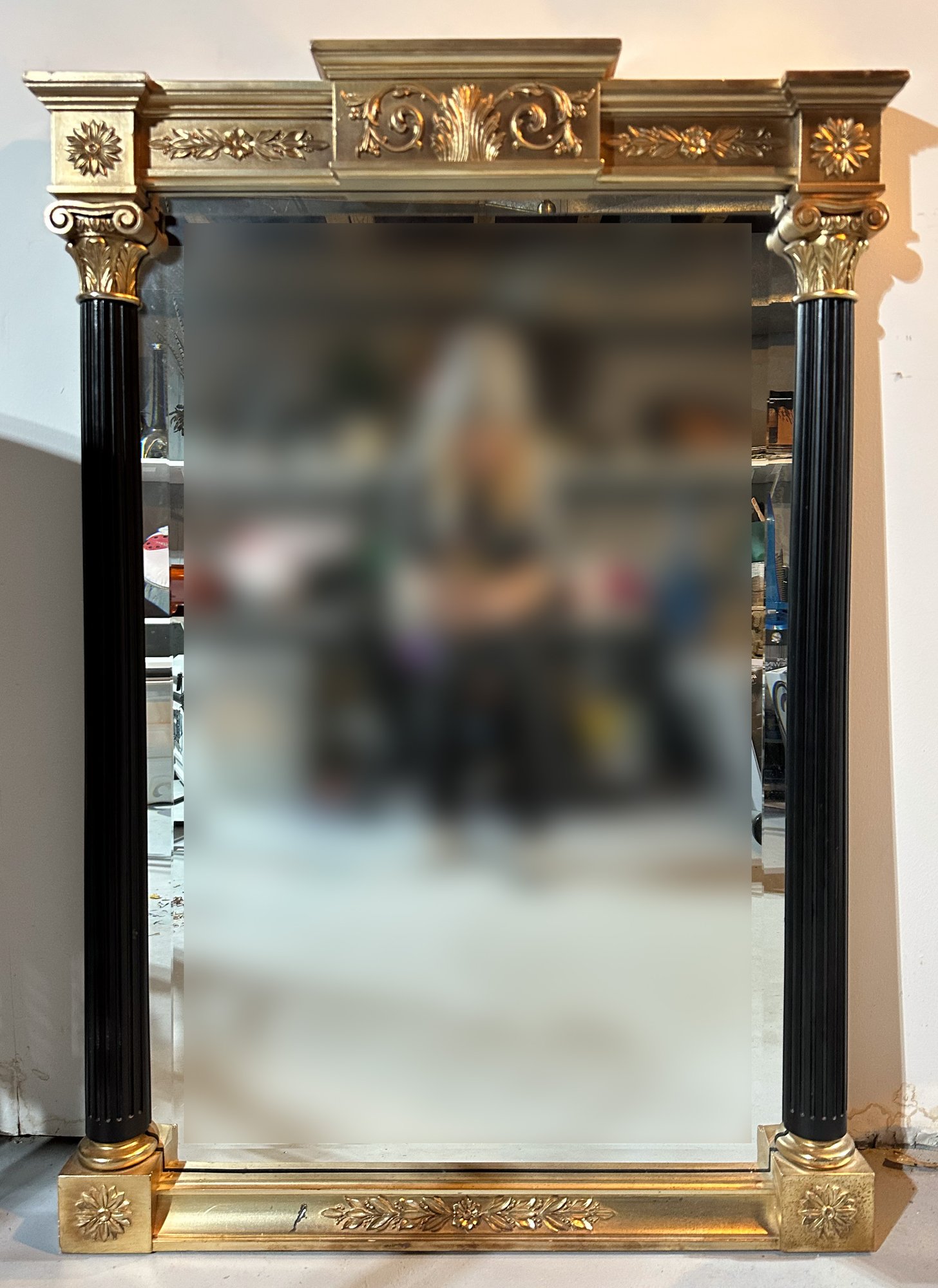 Neoclassical Black And Gold Rectangular Wall Mirror #2043785 ...