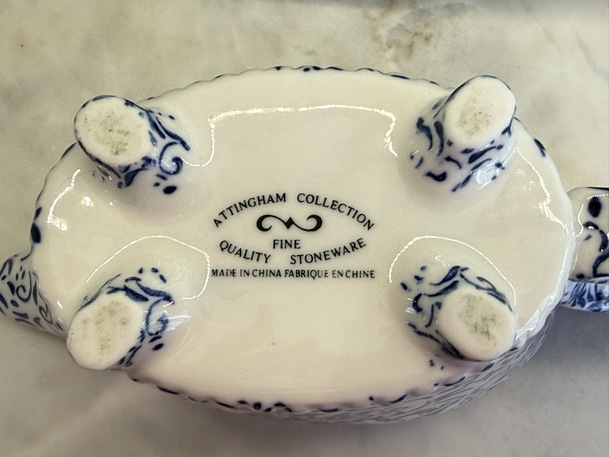 Attingham Collection Blue & White Stoneware Serving Set #2306482 ...