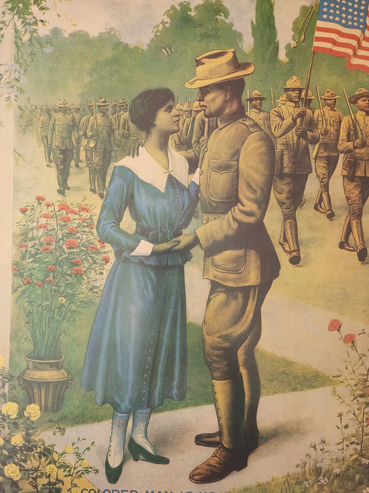 1918 Colored Man Is No Slacker Chromolithograph Rare! #2001105 ...
