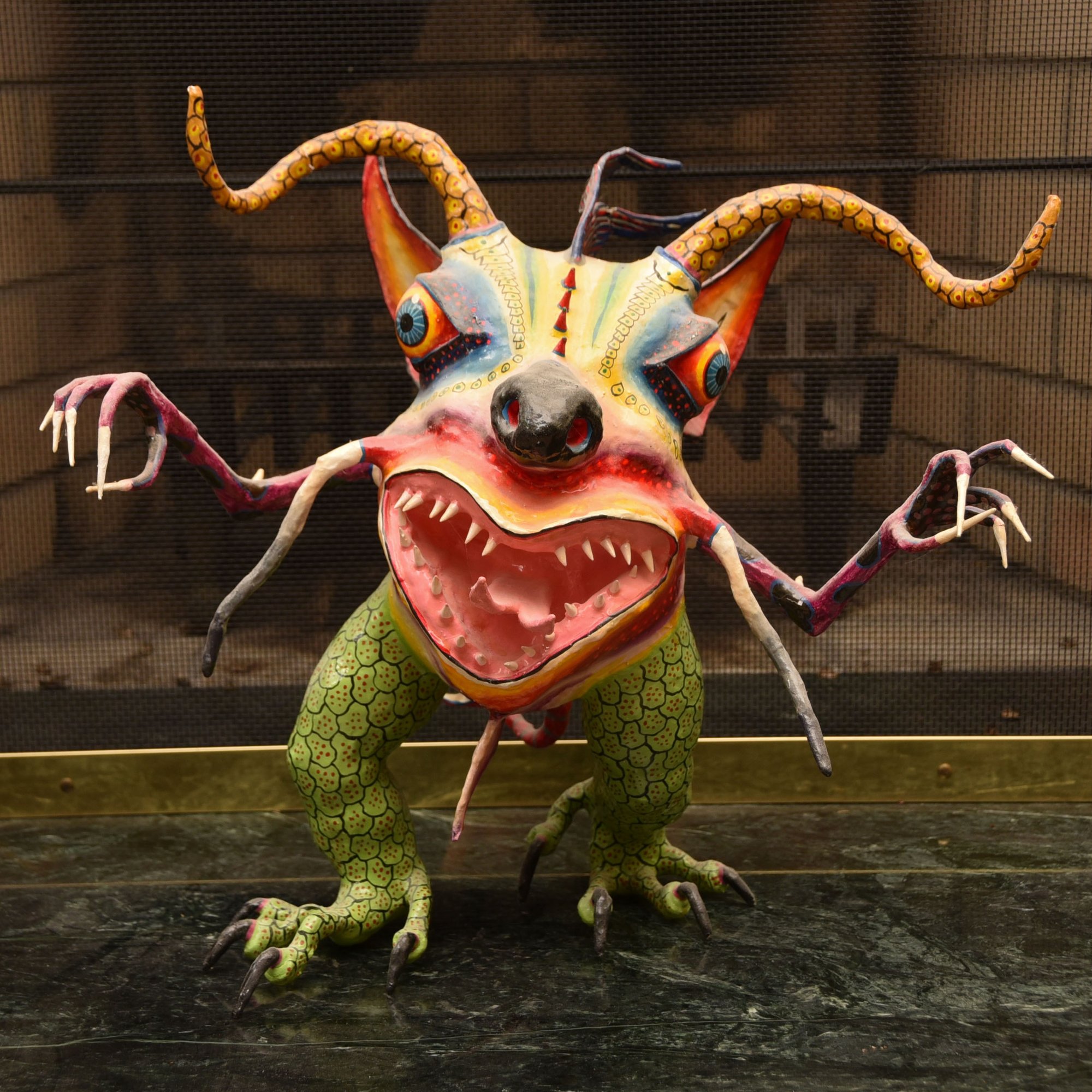 One-Of-A-Kind Colorful Crazy Monster Paper Mache Figure Commissioned By  Homeowner From Artist #2108141 | Auctionninja.com