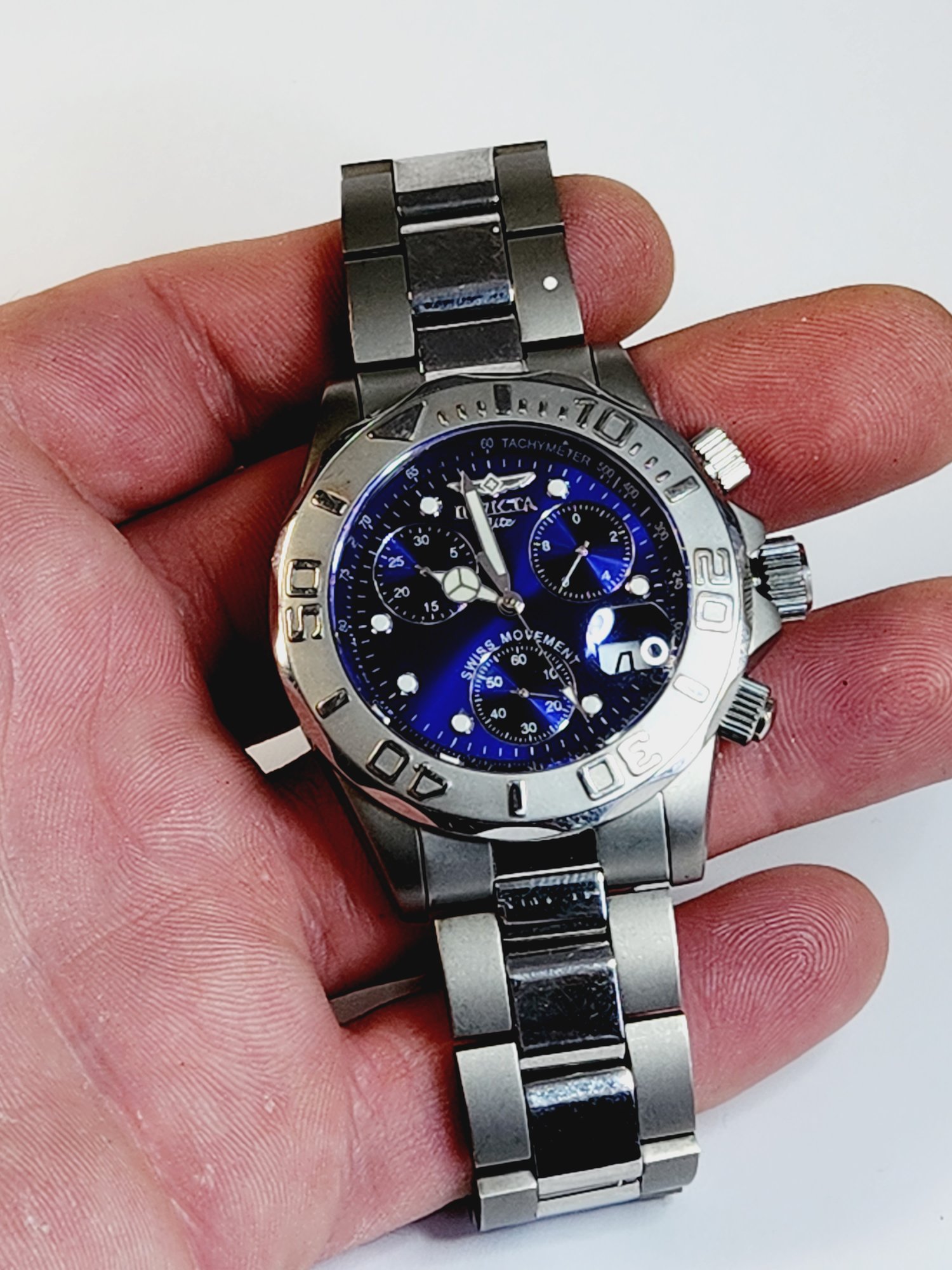 INVICTA Swiss Sapphire Elite Chronograph Titanium Watch Water