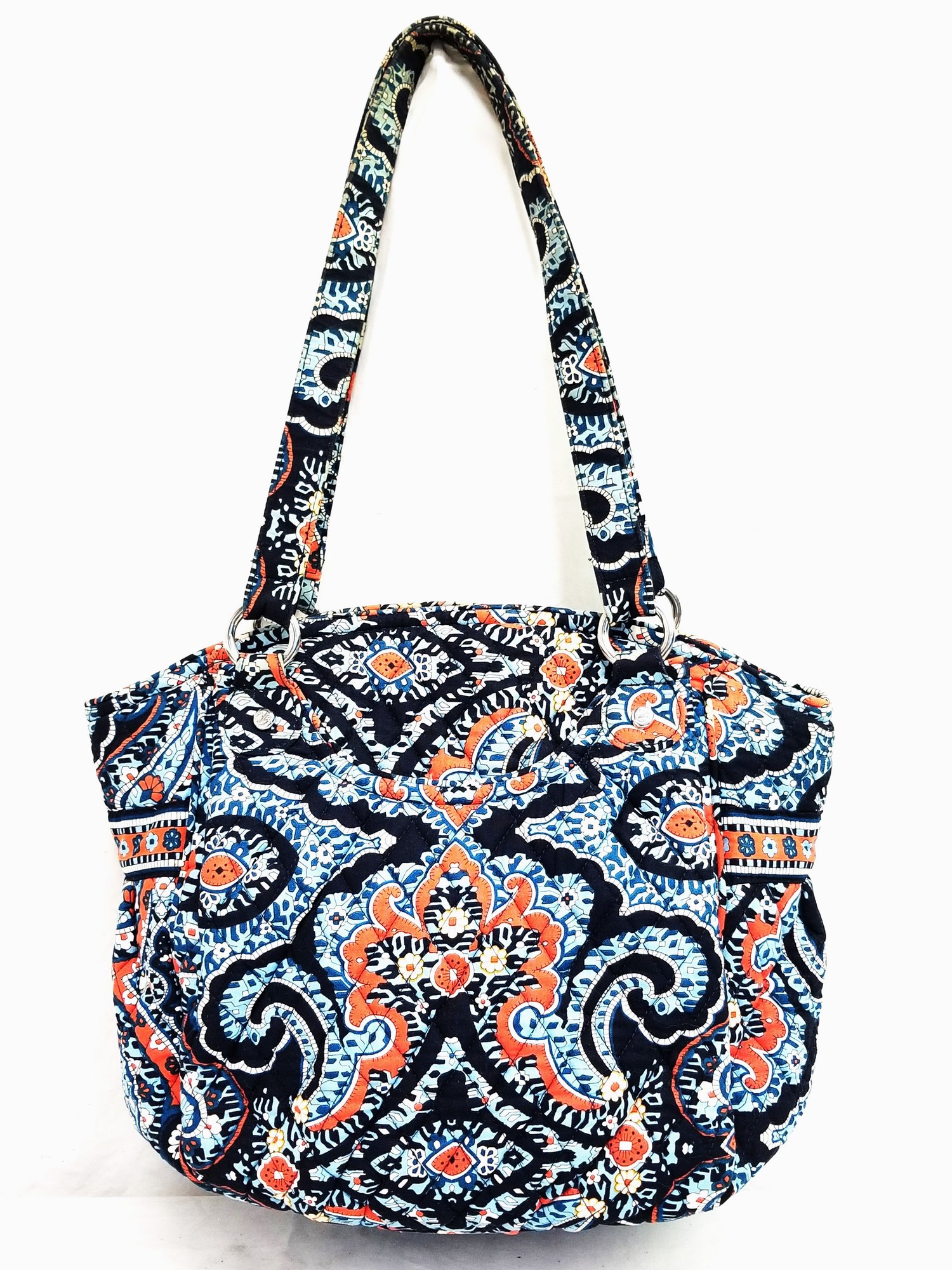 Vintage Vera Bradley Quilted Blue & Orange Marrakesh Pattern 