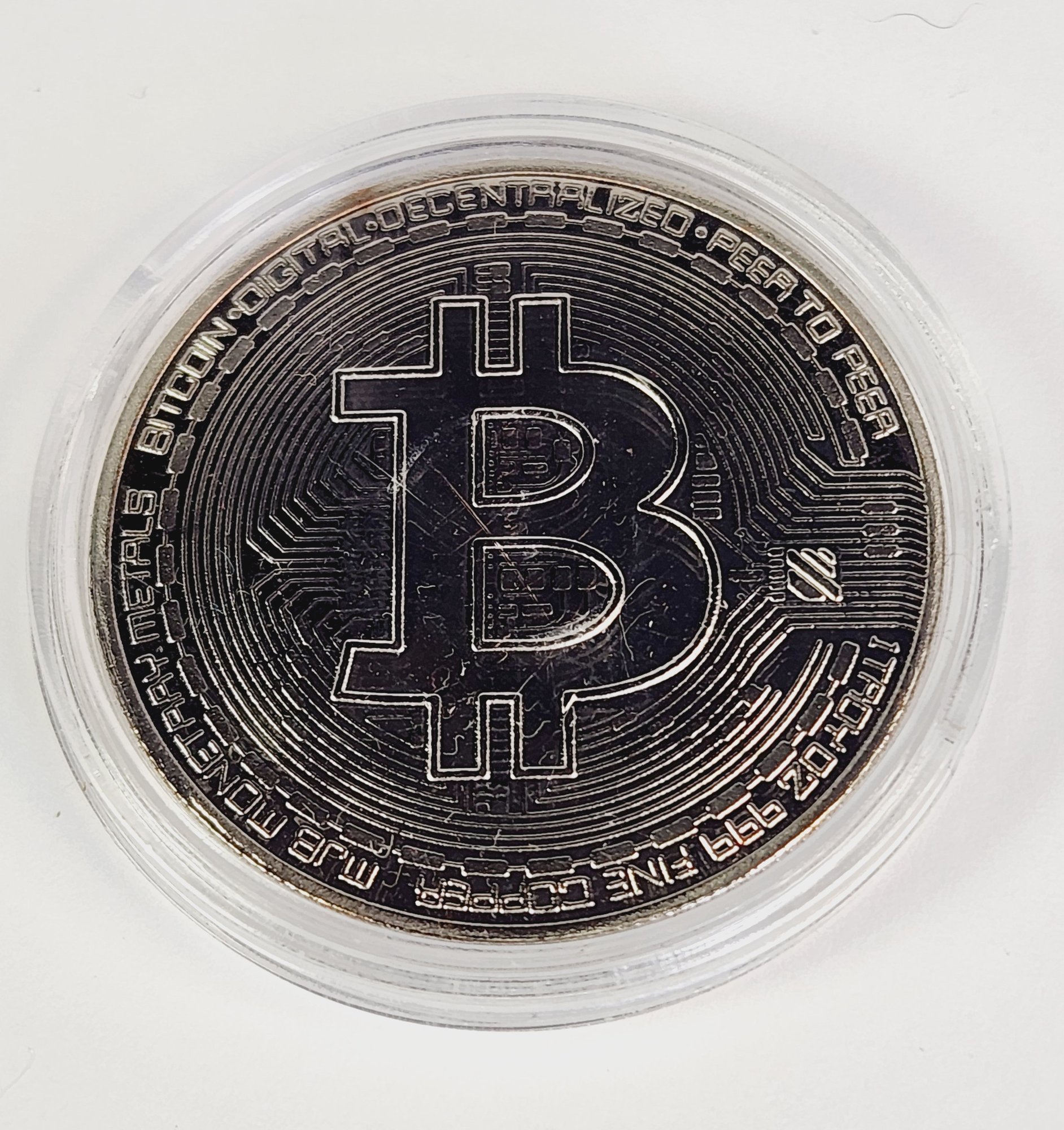 Physical Bitcoin Silver Tone BTC Miner Cryptocurrency Coin Commem Token  Medal #2188167 | Auctionninja.com