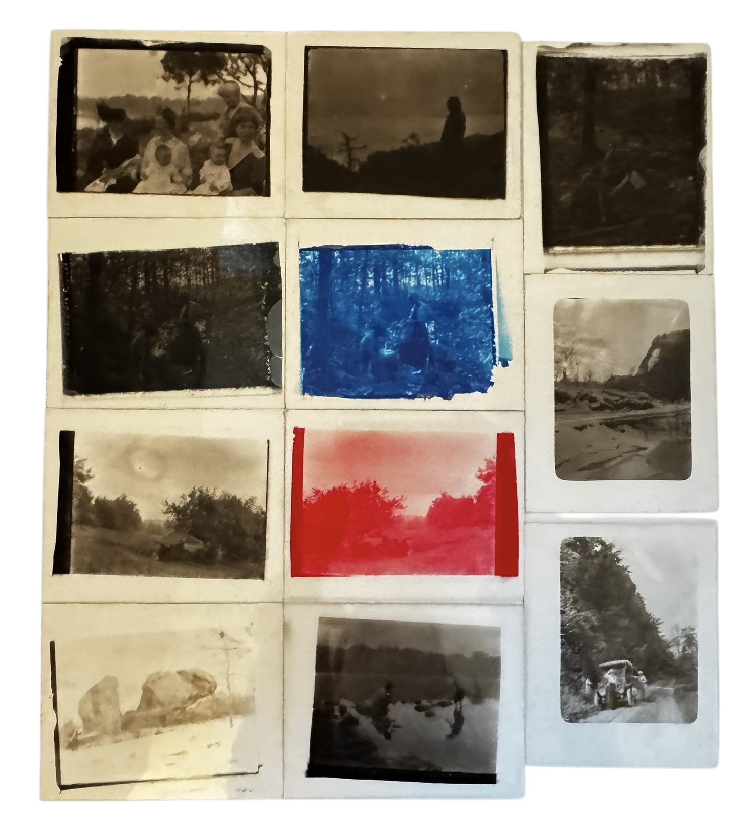 Collection Of Early 20th Century Antique Glass Plate Negatives With ...