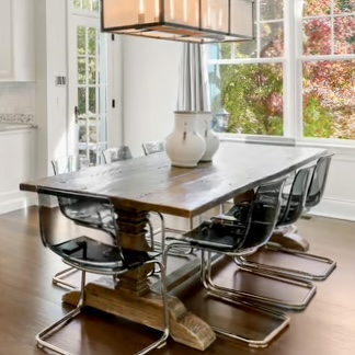 Handscraped Rustic Table A Stunning Hand Scraped Oak Double Base Farm Table - Reclaimed Antique ...