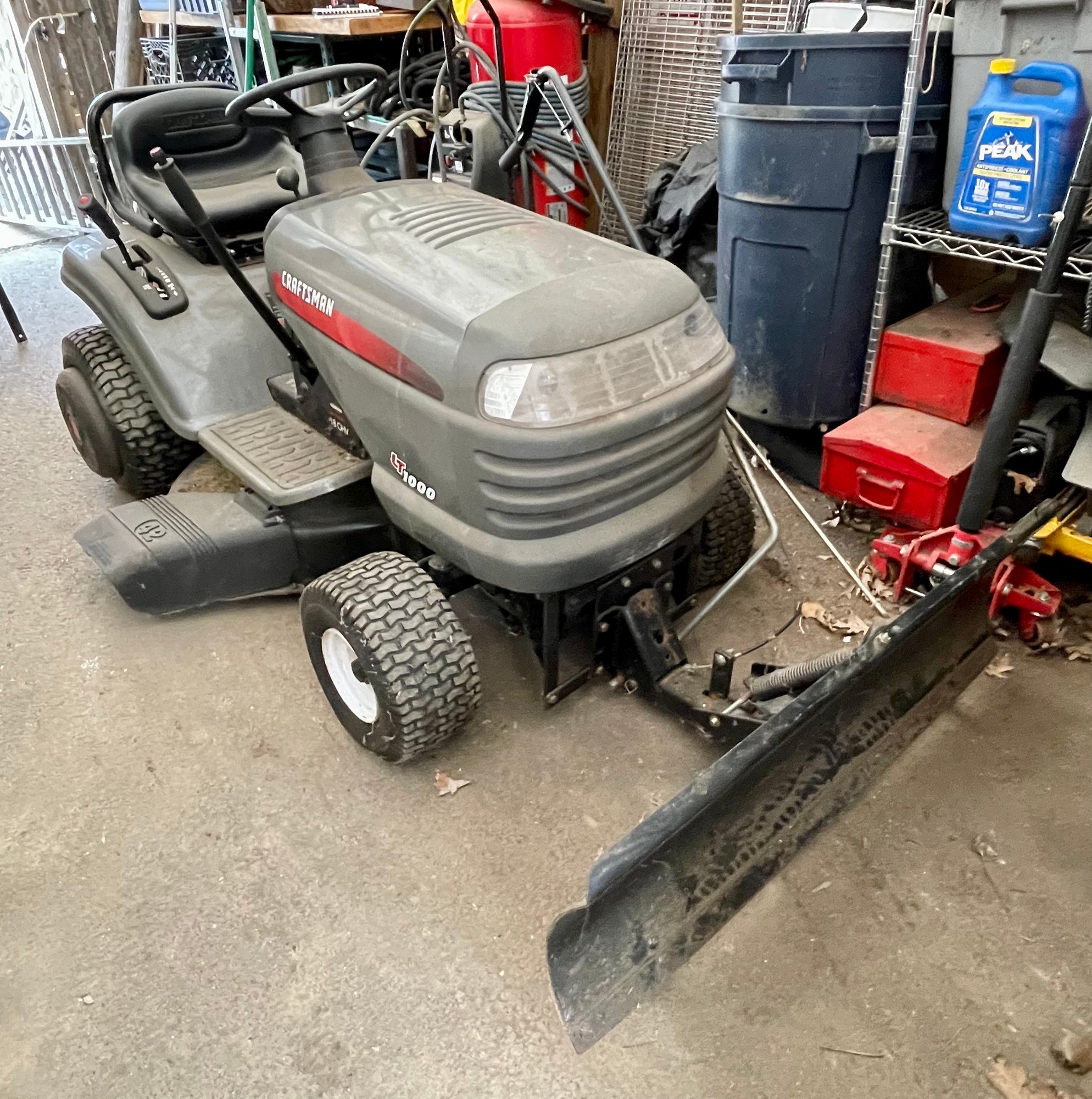 Craftsman LT-1000 Lawn Tractor With Plow, 42 Inch Cutting Deck