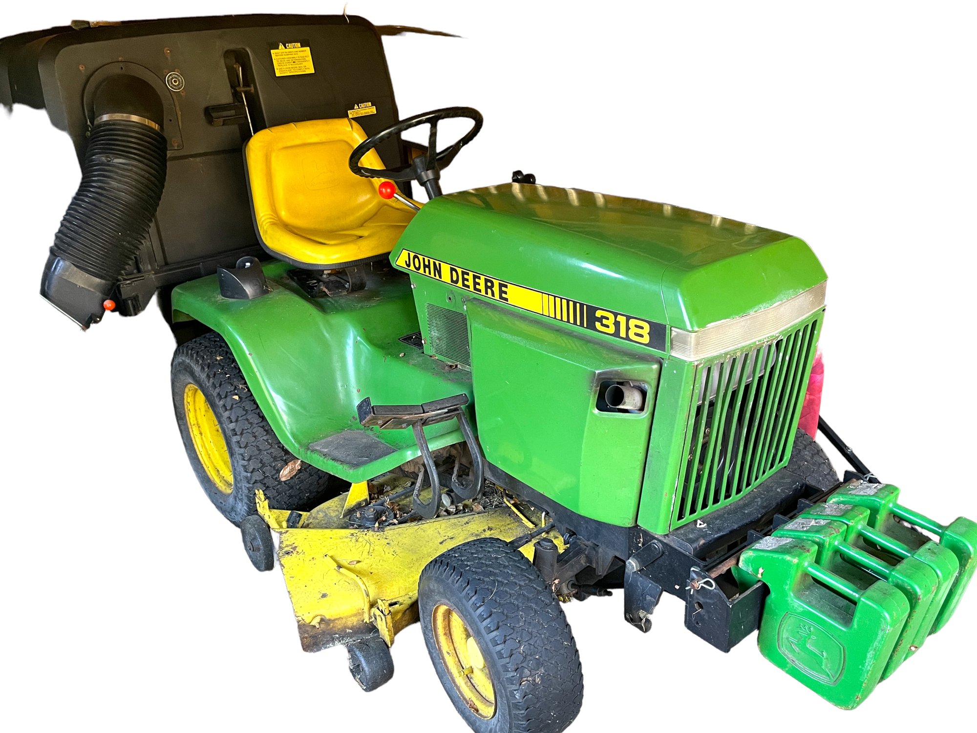 John Deere 318 Riding Lawn Mower With A 48