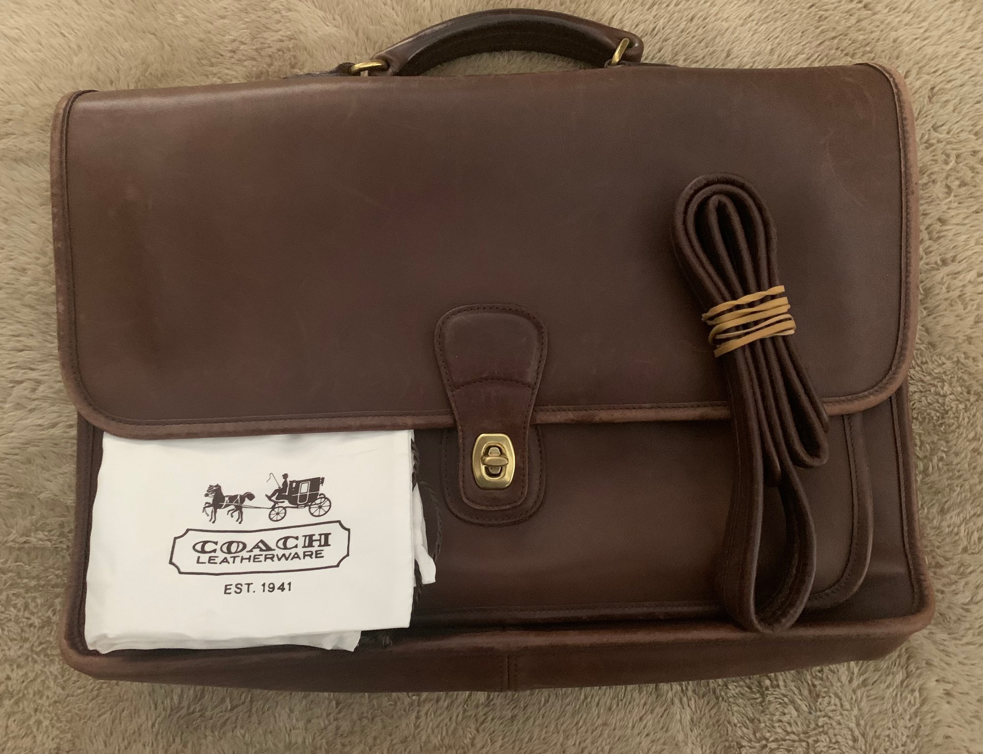 Vintage Coach Mens/ladies Metropolitan Brown Leather 5180 