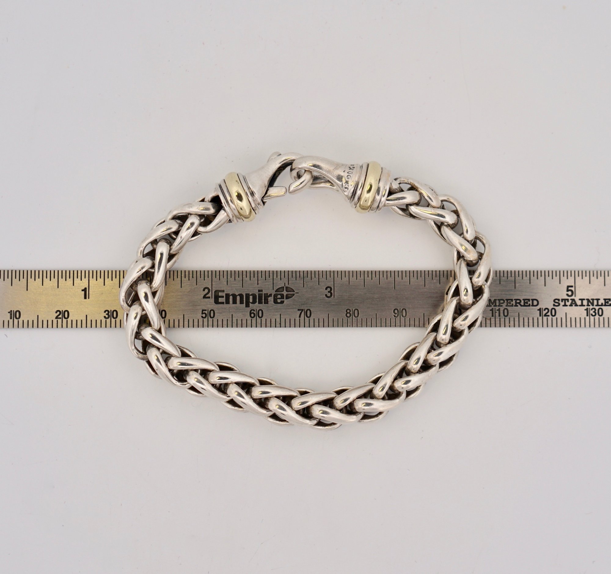 David Yurman Wheat Bracelet In 14k Sterling Silver 8mm 1749057 Auctionninja