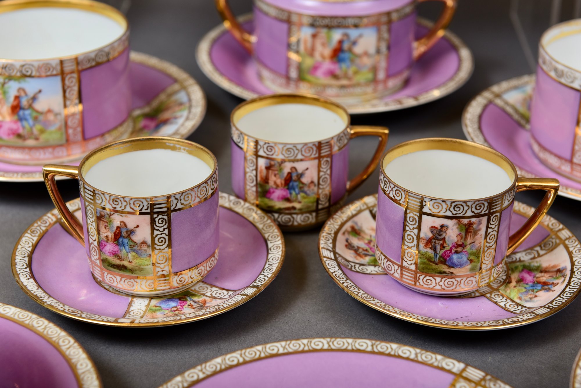 Antique Royal Vienna Austria Beehive Tea Set Epiag Pirkenhammer