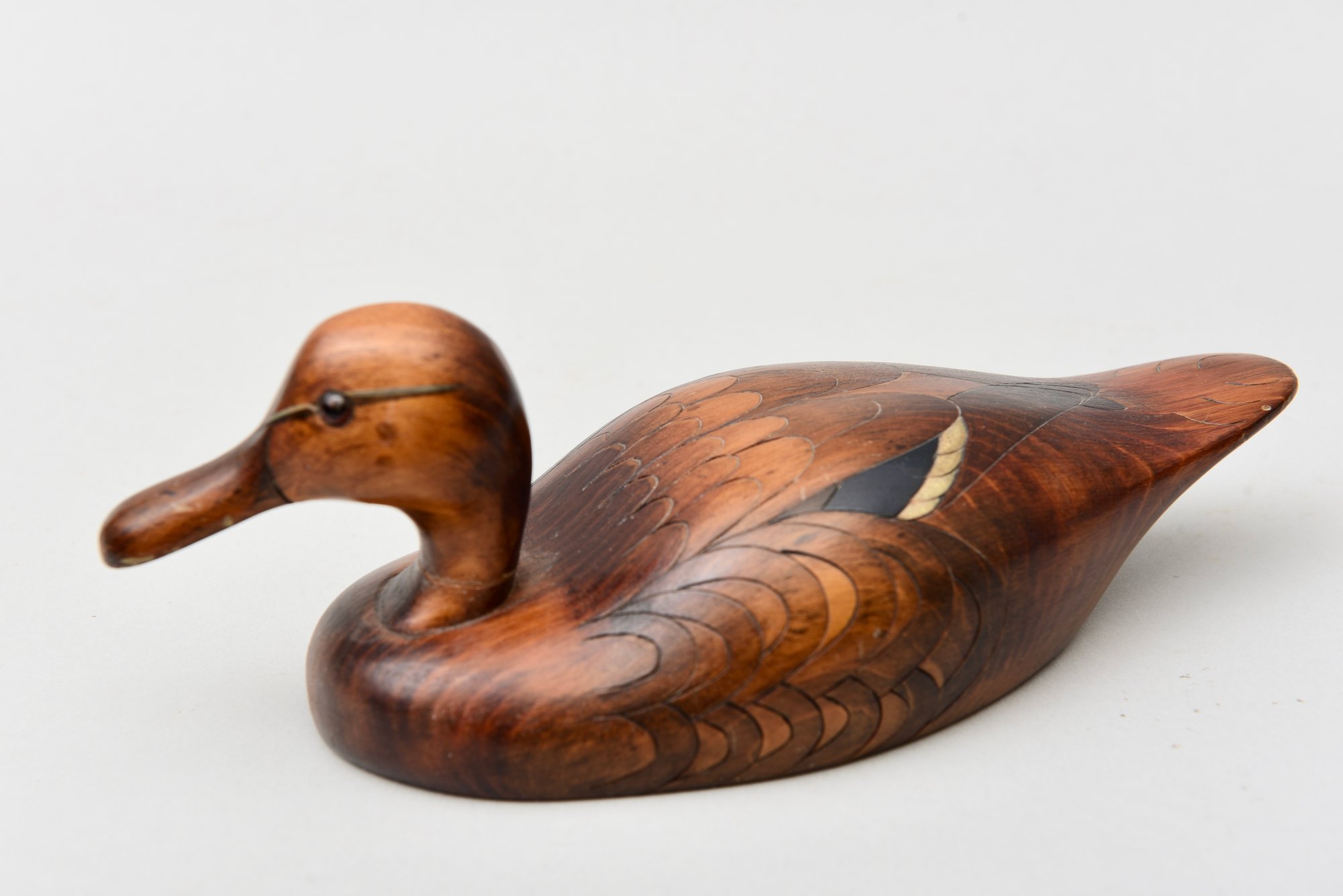 Signed John Jeffrey Barts 1984 Carved Wood Maillard Hen Duck Decoy