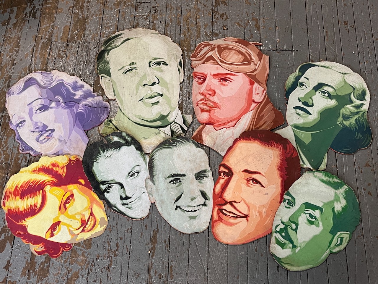 Vintage Signs: Faces Of Old Hollywood Stars #2154904 | Auctionninja.com