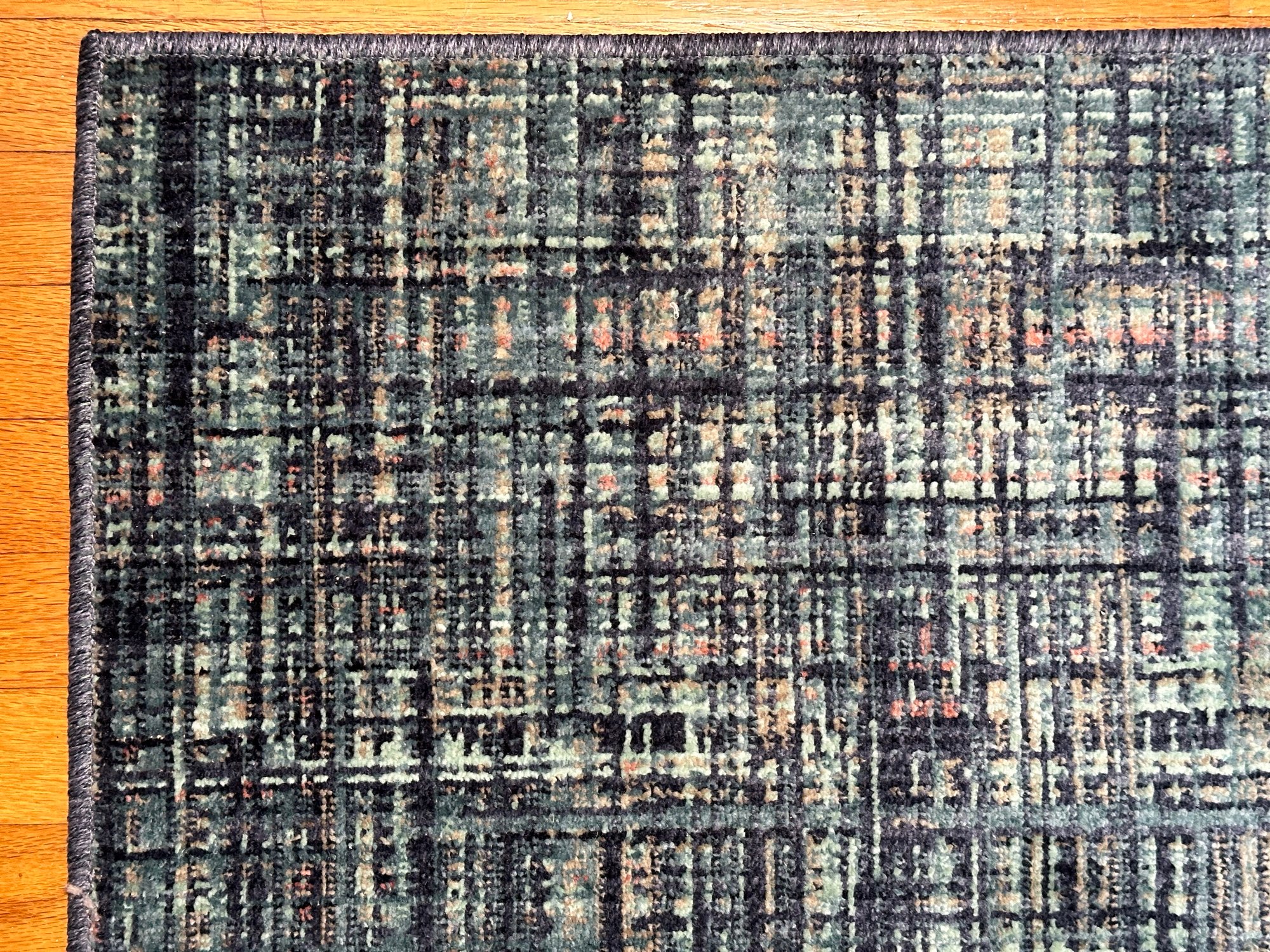 A Very Pretty Contemporary Area Rug In A Hatched Blue Pattern, 10x7 ...