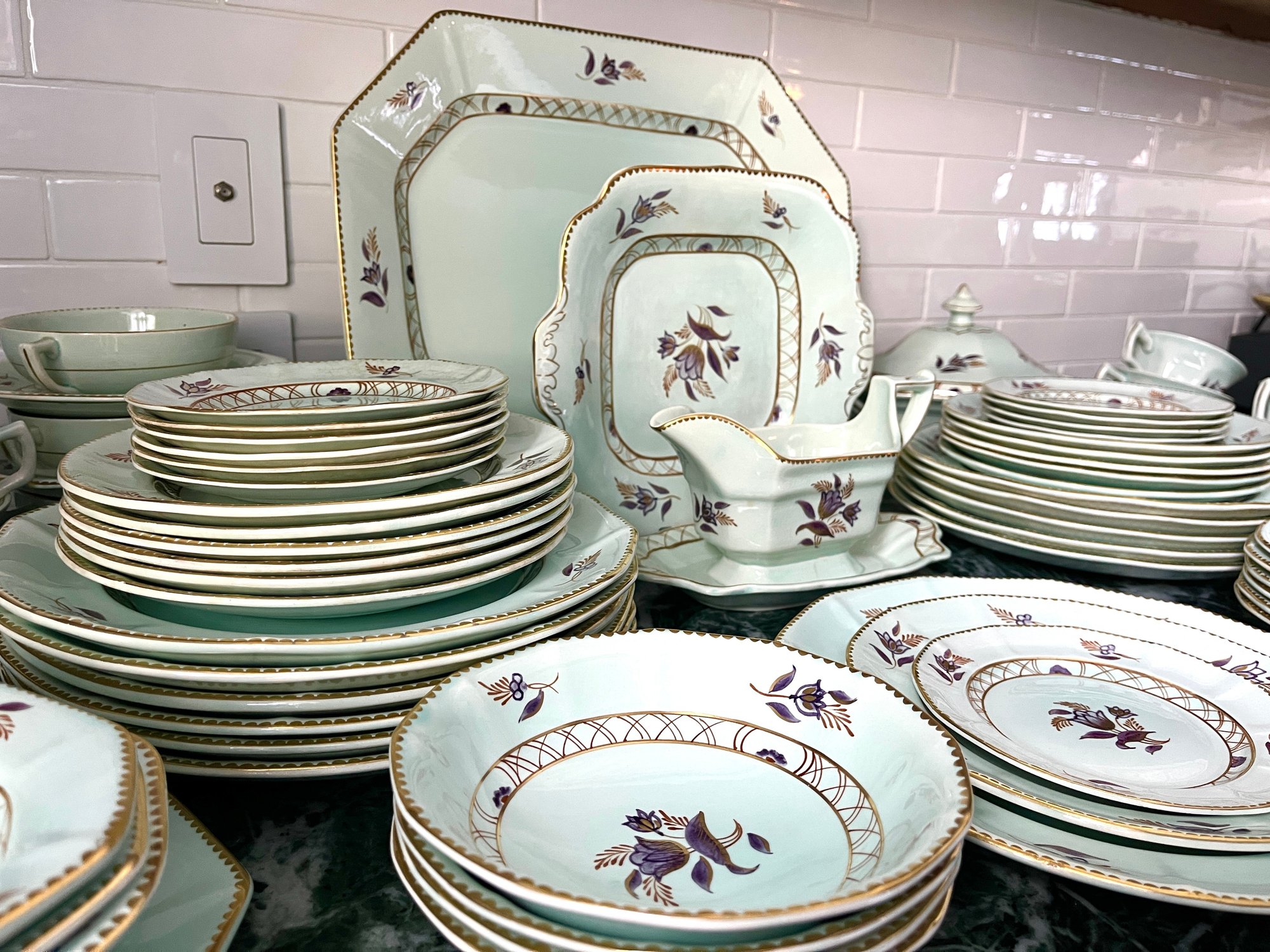 Service For 12 - Adams Calyx Ware - Regent Pattern - Plus Serving ...