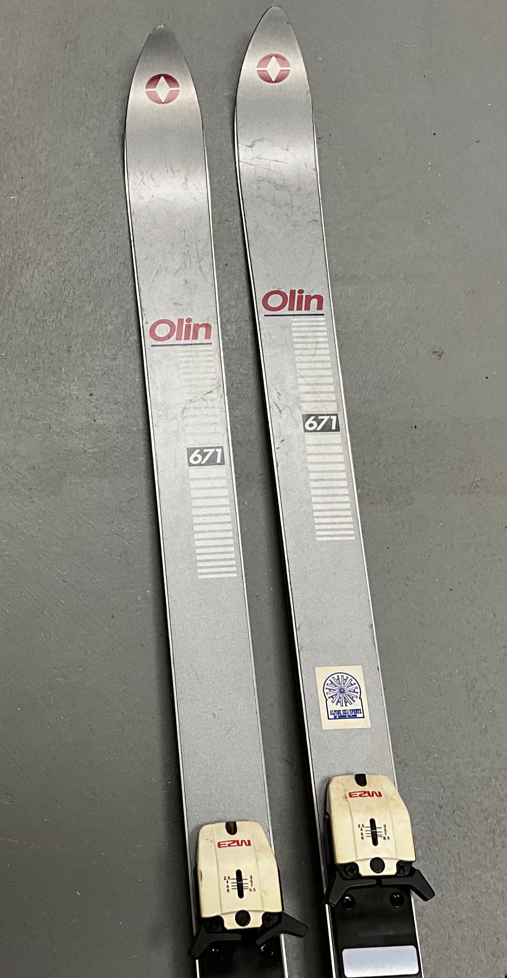 Vintage Olin 671 Skis With Marker M23 Bindings ~Made In Austria