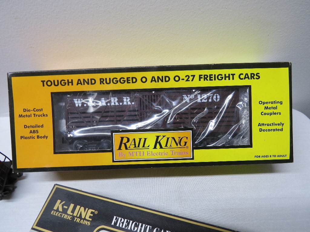 A Tabletop Full Of Lionel, Rail King And K-Line Electric Train Cars ...