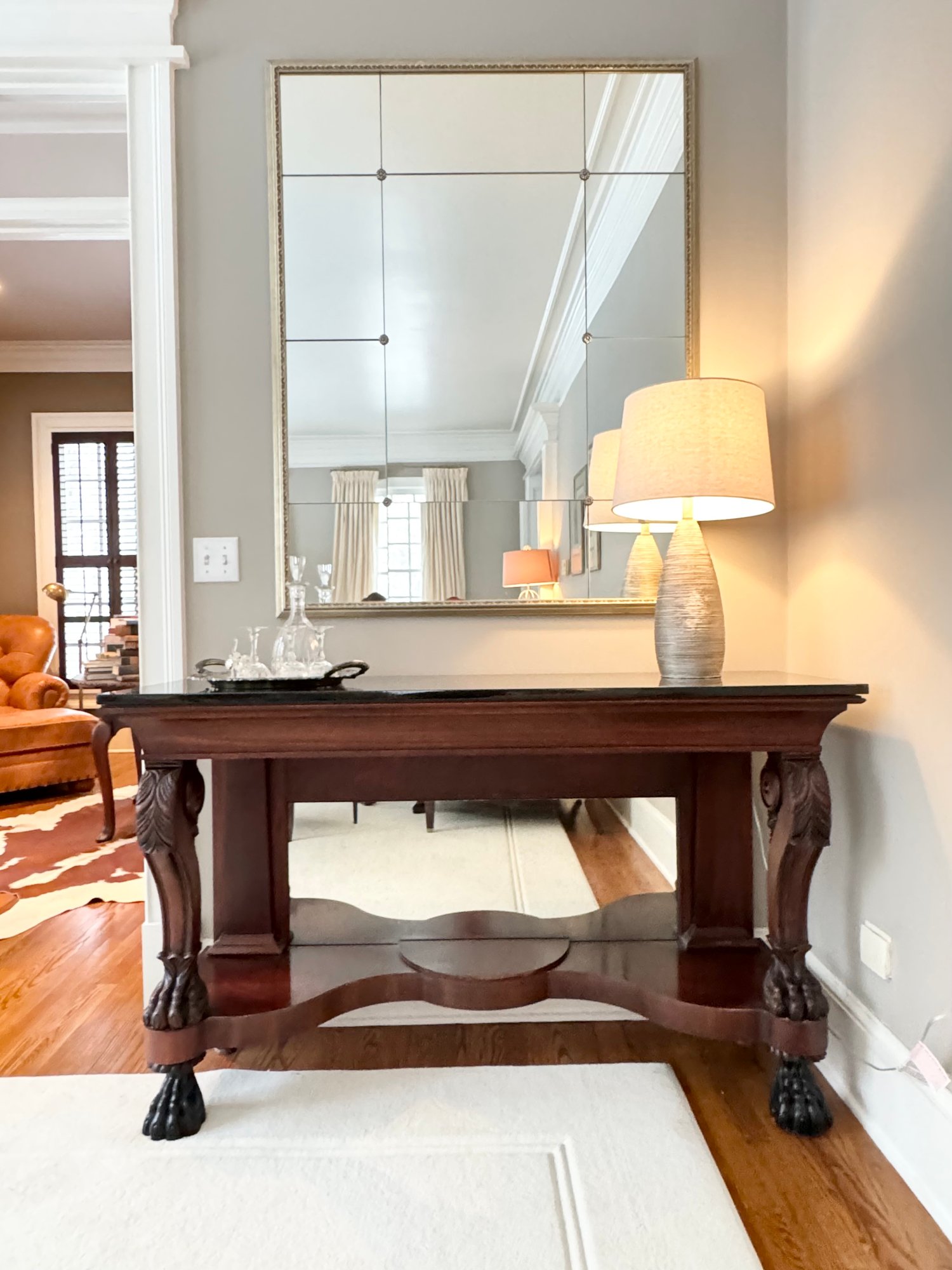 Ralph Lauren Marble Top Console Table (2 Of 2) #1760168 | Auctionninja.com