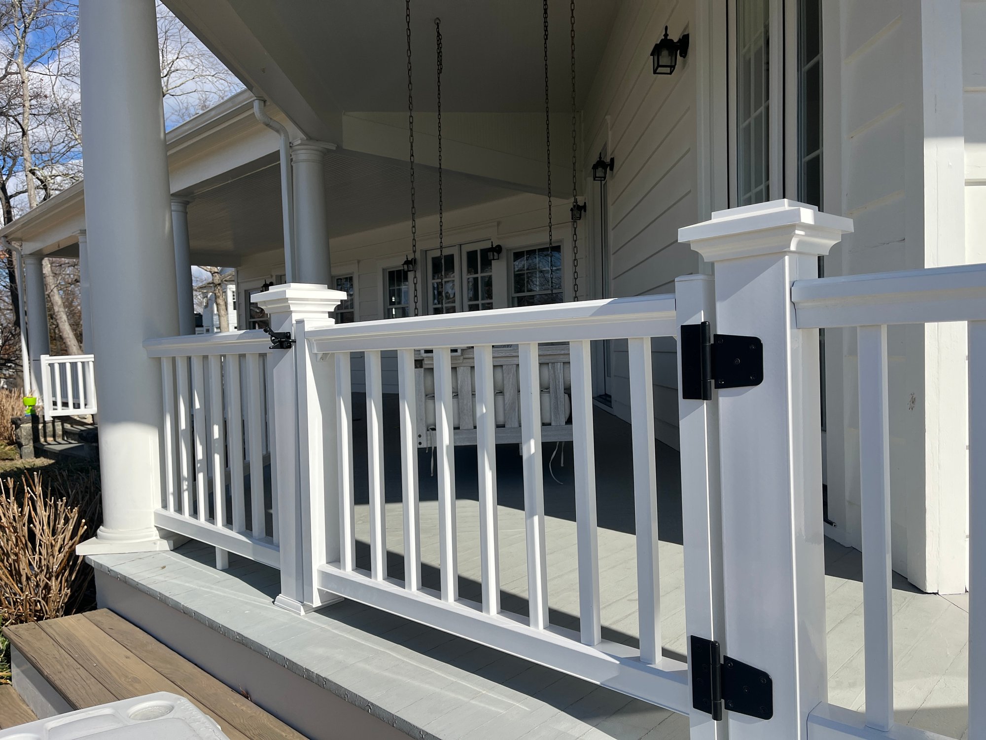 Over 70' Of Vinyl Deck Railing - Includes Gates #40825942 ...