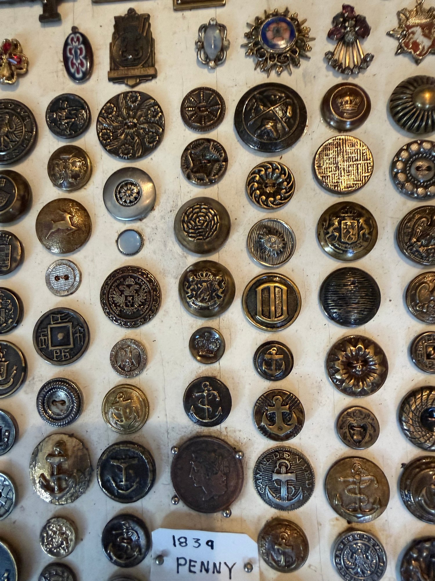Vintage Collection Memory Board Of Found Items By Metal Detector 1975 ...