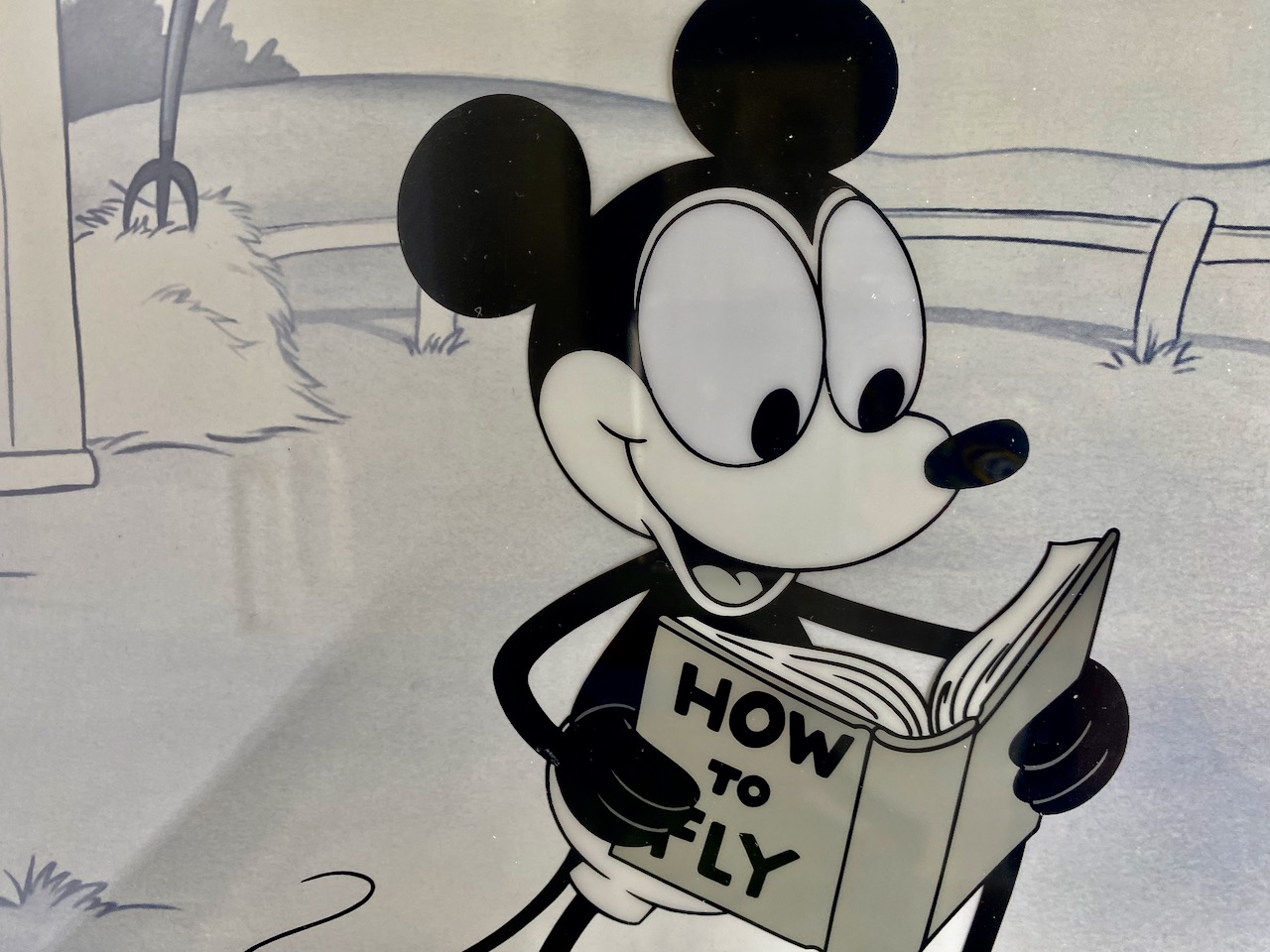 Vintage Framed Disney's Pilot Mickey: Plane Crazy 1928 #1550999